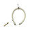 White hook style load assist with metal fittings and connector, shown at angle against white background