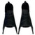 MAKO Pro pure carbon freedive fins, black, top-down view showing interchangeable foot pockets and blade design