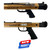 Two MAKO fish caller clickers with wooden bodies and black grips shown front and side views, new product badge below