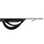 Black Spartan Elite speargun with carbon barrel, side view showing open muzzle and rubber propulsion bands