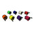 MAKO Speargun Reel Vertical Pro Series in eight vibrant colors: orange, yellow, green, blue, white, red, purple, and magenta, arranged in two rows