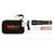 Orca Torch 1700 lumens dive light kit with black carrying case, flashlight, battery, and accessories on white background