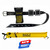 MAKO CO2 auto inflate seabass float with black belt, yellow mesh pouch, and deployment tube displayed flat lay