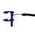 MAKO Freediving Nose Clip in blue with black cord attachment, side view against white background