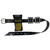 Black MAKO Oral Inflate Lift Bag with yellow mesh panel, metal buckles, and curved blade attachment displayed flat against white background