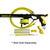 MAKO Titan-Elite speargun with yellow 1.9mm stiff jacketed reel line coiled, trigger mechanism, and accessories displayed against white background