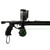 Black MAKO Speargun Reel Vertical Pro Series mounted on speargun with green reel mechanism, side view