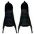 Pair of black Competition Freediver Short Tendon foot pockets shown from top view, split design with adjustable straps