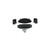 Competition Freediver Short Tendon Foot Pocket with black rubber pockets and metal spring shown from above