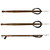 MAKO Santa Rosa Euro Teak Speargun three angles showing wooden barrel, black roller trigger mechanism, and full side profile