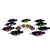 MAKO Roller Wheels with Full Ceramic Quad Bearings displayed in multiple color options arranged in circular pattern