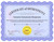 Certificate of Authenticity for Genuine Yamamoto Neoprene with gold seal and purple decorative border