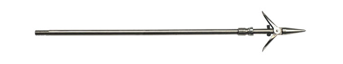 Optional Pro Style Double Flopper Pole Spear Tip w/ retaining ring and 6 inch adapter shaft