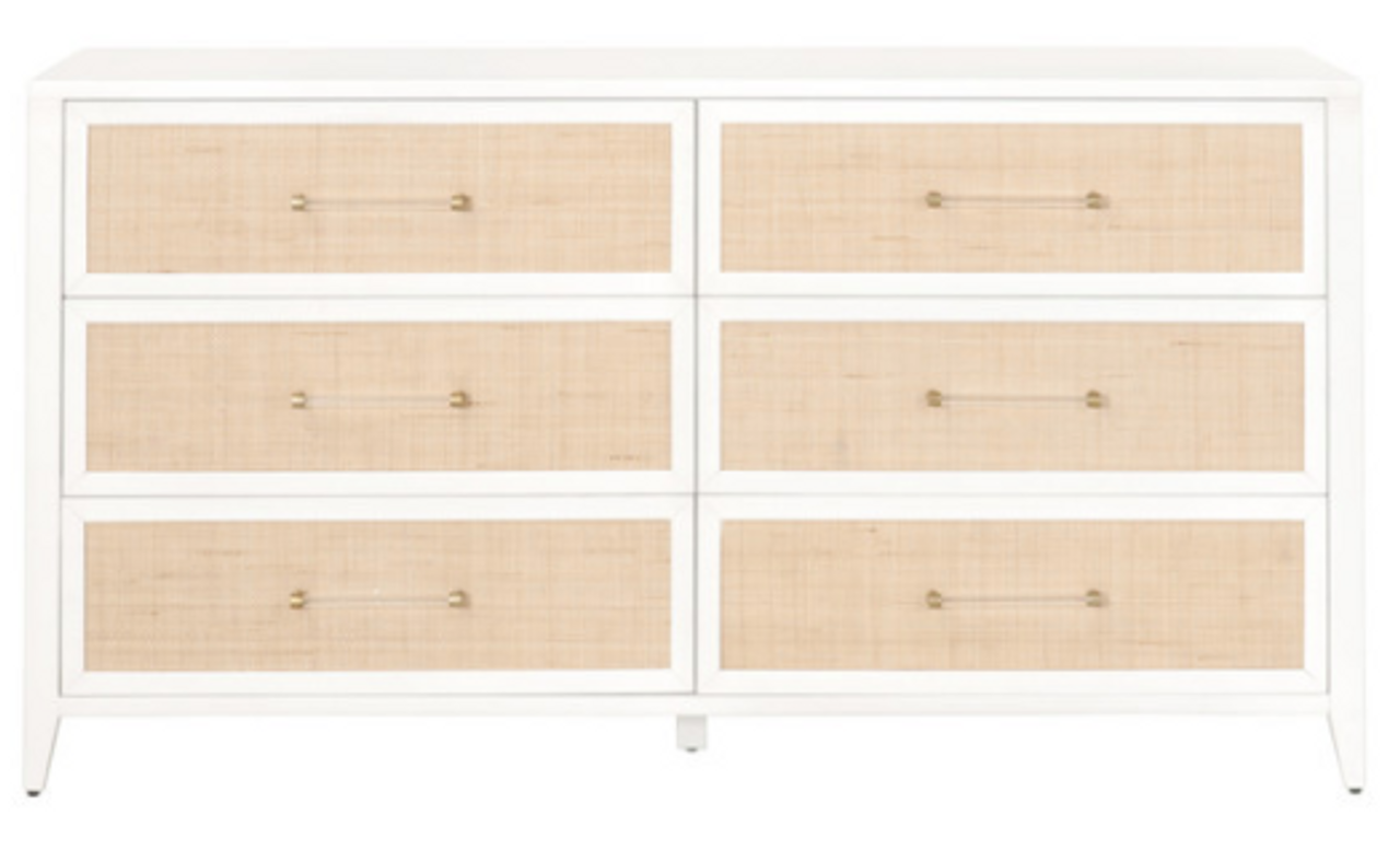 White rattan dresser clearance