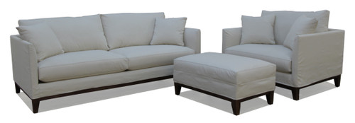sunset beach beach 88" sofa with matching chair and ottoman-washable denim natural sunset beach beach 88" sofa with matching chair and ottoman-washable denim natural