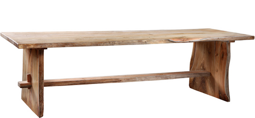 live edge teak dining table- 126"