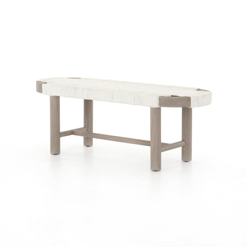 sumi outdoor teak bench-woven white/washed grey sumi outdoor teak bench-woven white/washed grey