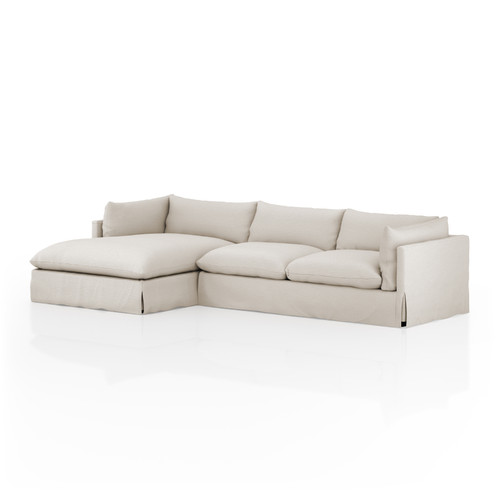 bennett 2 piece LAF or RAF slipcovered shelter arm sectional bennett 2 piece LAF or RAF slipcovered shelter arm sectional