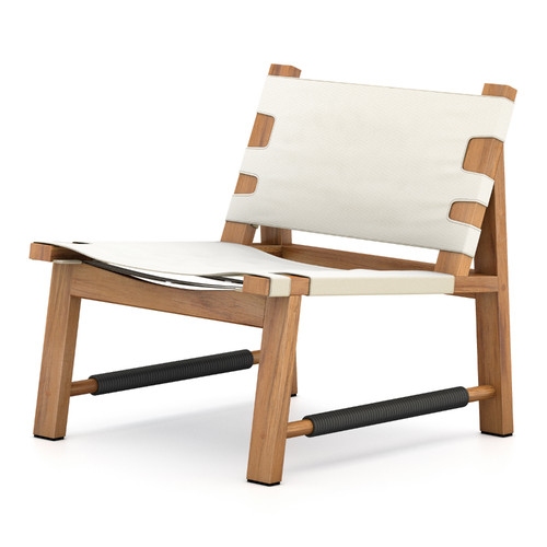 haddie outdoor teak lounge chair- ivory haddie outdoor teak lounge chair- ivory