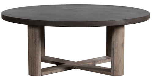 varza round lightweight concrete and acacia coffee table varza round lightweight concrete and acacia coffee table
