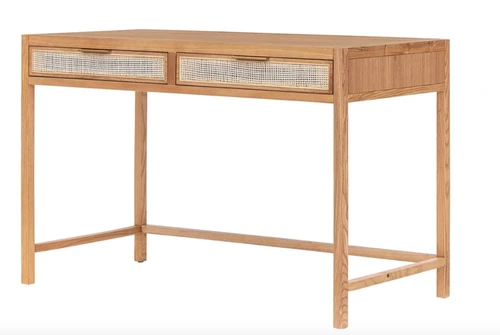 jasper rattan desk-natural