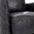 Bank Swivel Chair - Black Leather