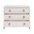 White Shagreen Nightstand 3 drawer