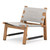 haddie outdoor teak lounge chair- grey