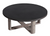 varza round lightweight concrete and acacia coffee table