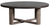 varza round lightweight concrete and acacia coffee table