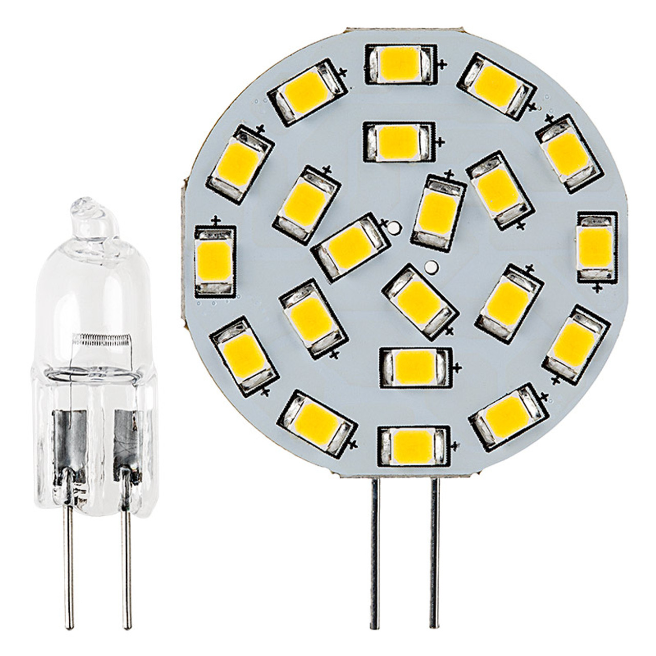 https://cdn11.bigcommerce.com/s-2c43f/images/stencil/1280x1280/products/510/3870/G4_LED_Back_Pin_Bulb--_21_LED_Warm_White__42803.1699204173.jpg?c=2