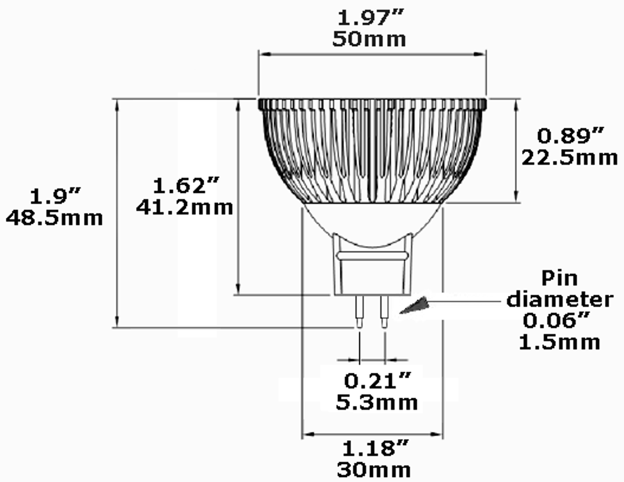 MR 16 GU5.3 Power 3 LED Bulb - Atlantic Marine Lighting