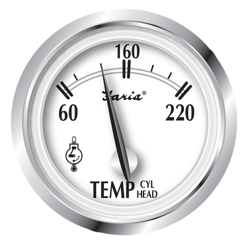 Faria Newport SS 2" Cylinder Head Temperature Gauge w\/Sender - 60 to 220 F [25011]