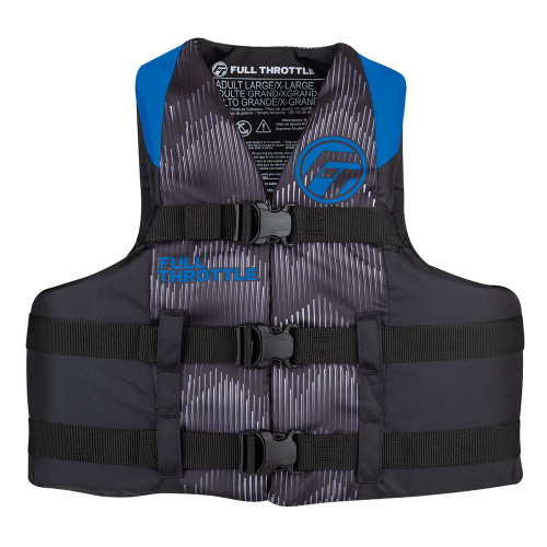 Full Throttle Adult Nylon Life Jacket - 2XL\/4XL - Blue\/Black [112200-500-080-22]