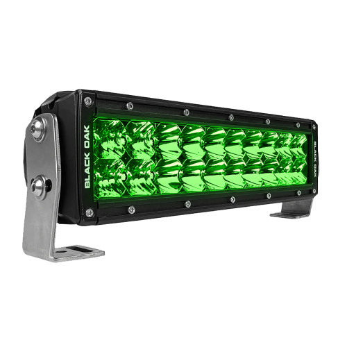 Black Oak Double Row Combo Green Hog Hunting 10" Light Bar - Black [10G-D3OS]