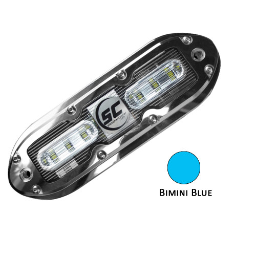 Shadow-Caster SCM-6 LED Underwater Light w\/20' Cable - 316 SS Housing - Bimini Blue [SCM-6-BB-20]