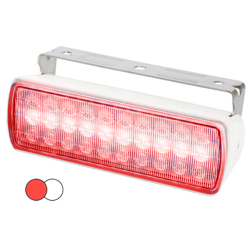 Hella Marine Sea Hawk XL Dual Color LED Floodlights - Red\/White LED - White Housing [980950051]