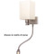 Flex LED Wall/Reading Light, Matte Chrome Finish