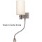 Flex LED Wall/Reading Light, Matte Chrome Finish