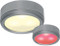 Bi-Color LED, 10-30VDC 3W Warm White/Red, Shown in Matte Chrome Finish