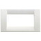 Square, Bright White, 4 Modules, Cover Plates (Technopolymer)