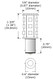 Ba15s Single Bayonet 36 smd LED Bulb Diagram