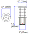 Ba15s Single Bayonet 36 smd LED Bulb Diagram