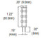 G4 Tower Pins LED Bulb 27 SMD Diagram