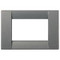 Square, Graphite Grey, 3 Modules switch Cover Plate