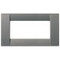 Square, Graphite Grey, 4 Modules switch Cover Plate