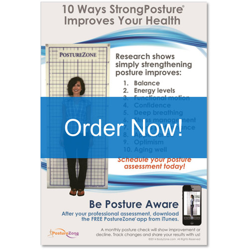 10 Ways Posture Improves Health Poster with Stand