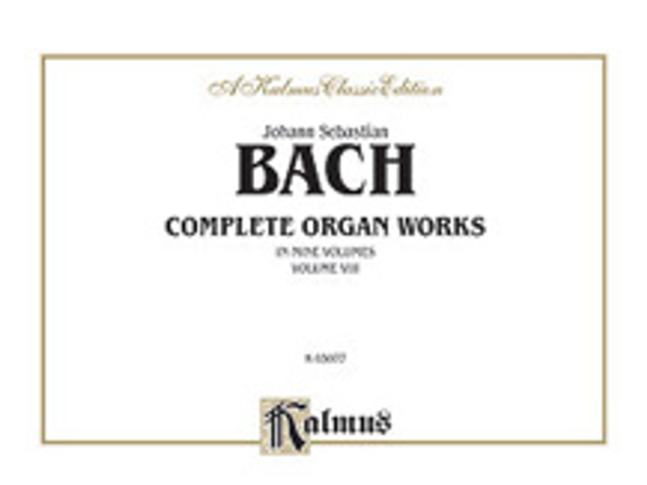Works,　Organ　VIII　Bach,　[Alf:00-K03077]　Performers　Complete　Volume　Music