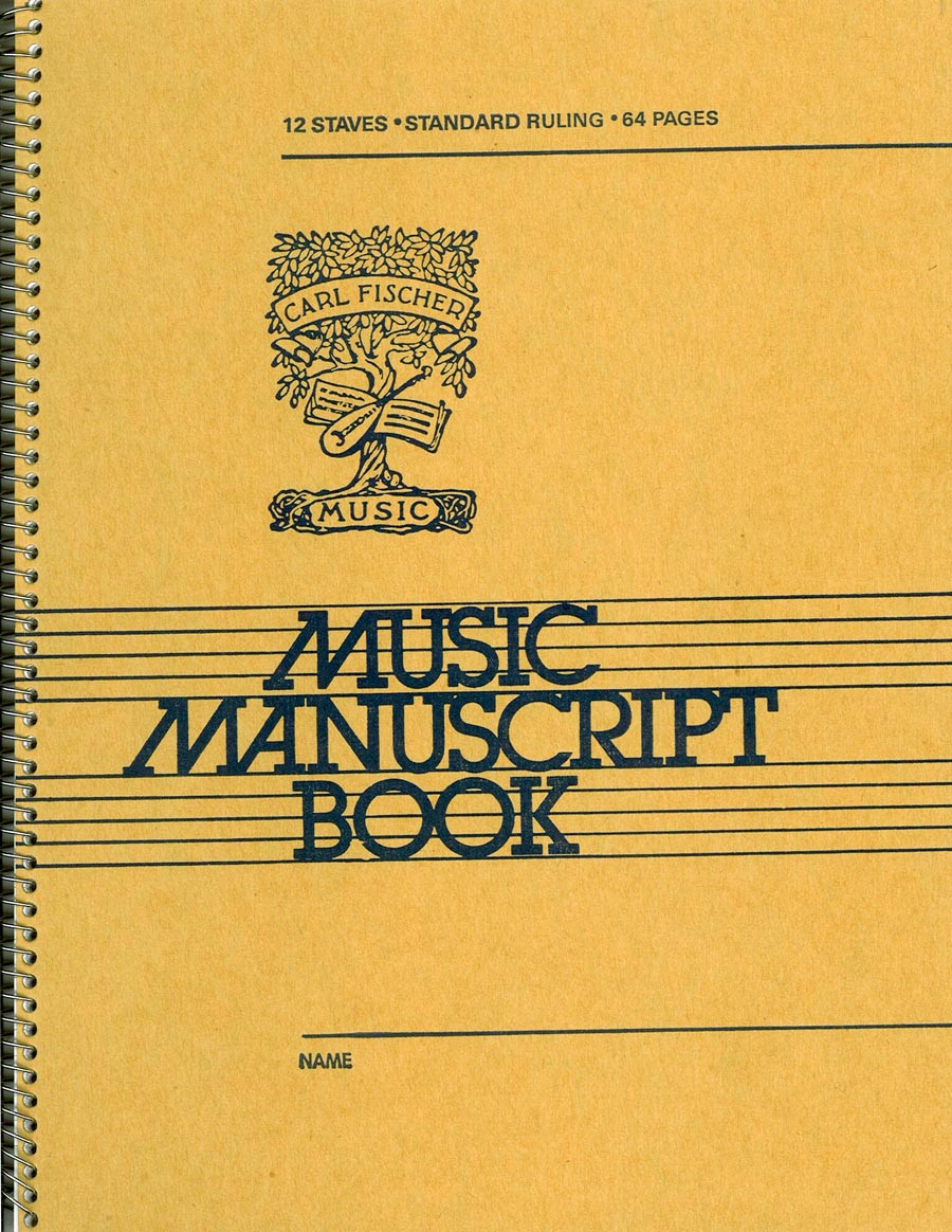 12 Stave Music Manuscript Book [CFAC109] Performers Music