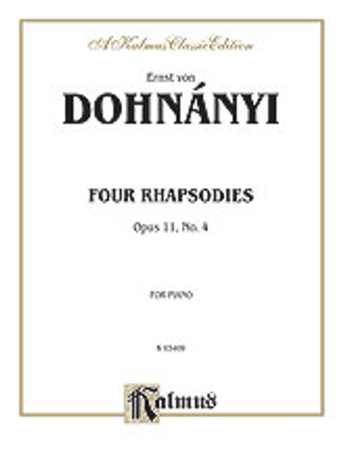 Dohnanyi, Rhapsody, Op. 11, No. 4 [Alf:00-K03409]
